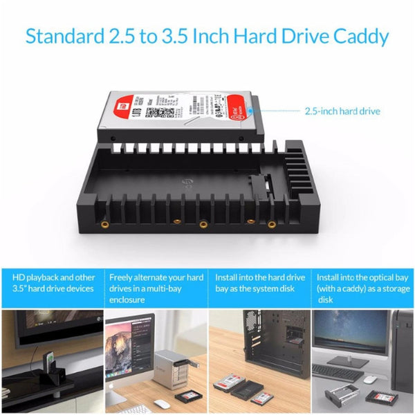 1125Ss 2.5 Inch To 3.5 Hdd Adapter Ssd Hard Disk Drive Caddy Drive Enclosures & Docks