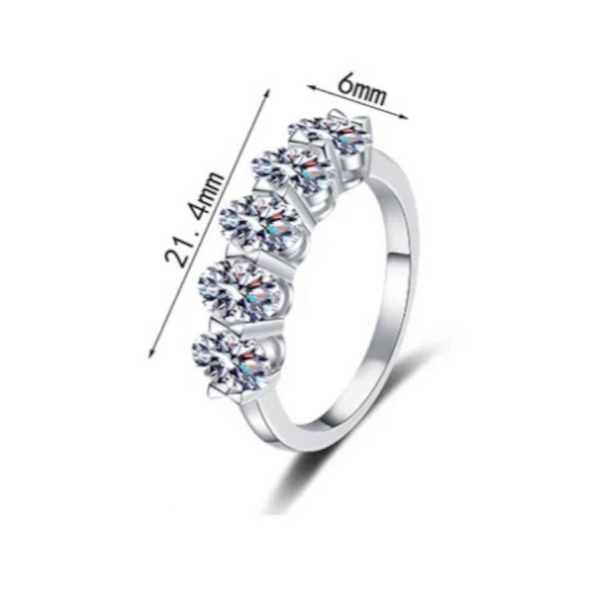 2.5 Carat Moissanite 925 Sterling Silver Ring Rings
