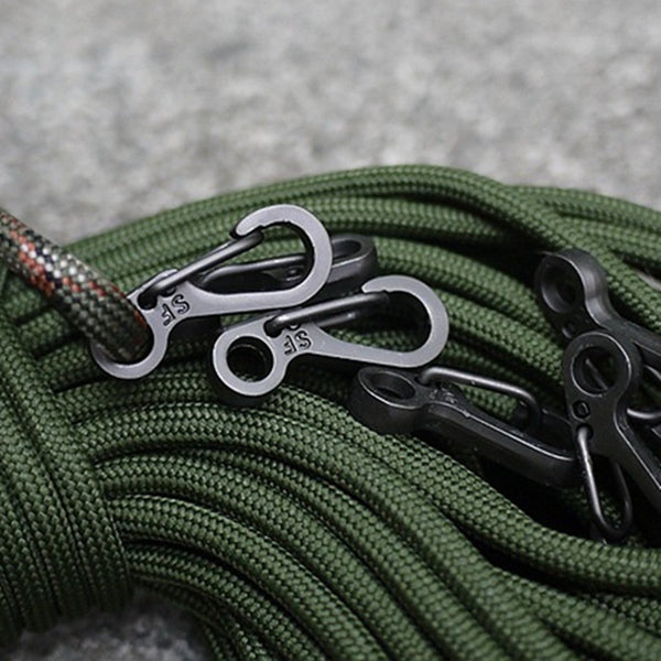 20 Pcs Equipment Survival Paracord Carabiner Snap Mini Sf Spring Clip Camping Hiking Hook Backpack Tactical Buckle