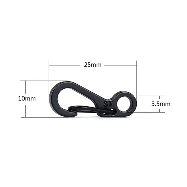 20 Pcs Equipment Survival Paracord Carabiner Snap Mini Sf Spring Clip Camping Hiking Hook Backpack Tactical Buckle