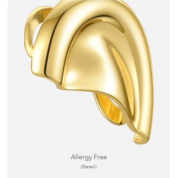 Veile Studios Auricle Ear Cuff Clip On For Women Non Piercing Gold Plated Cuffs Earrings