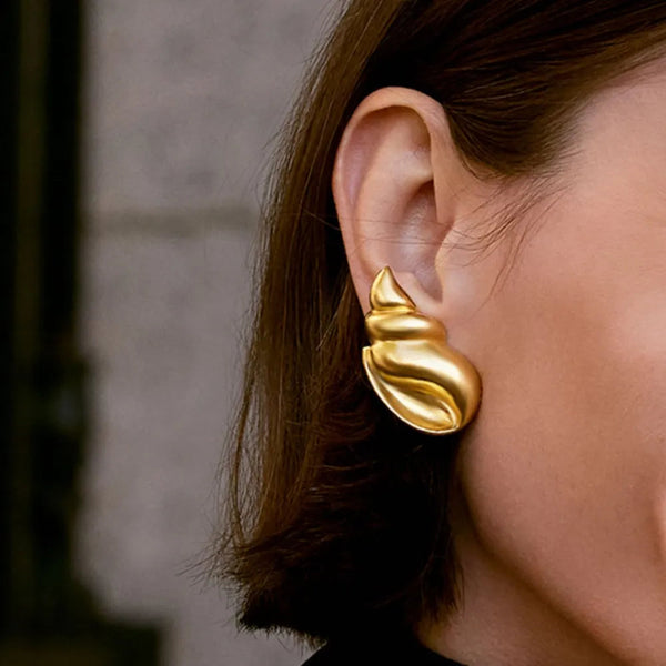 Veile Studios 18K Gold Plated Conch Earrings