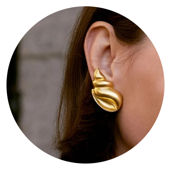 Veile Studios 18K Gold Plated Conch Earrings