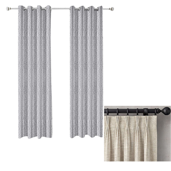 200Cm Grey Modern Luxury Retro Style Curtains For Living Room Bedroom Decor Curtains & Drapes