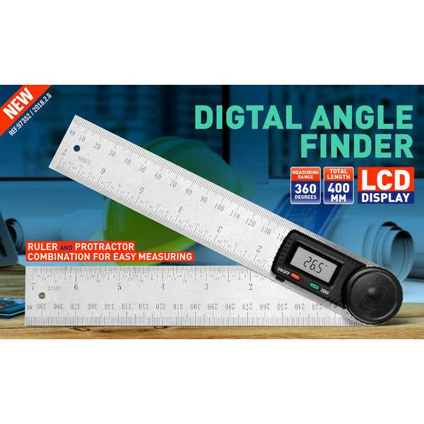 200Mm Digital Angle Finder Ruler Protractor Measure Meter Stainless Steel 0-360