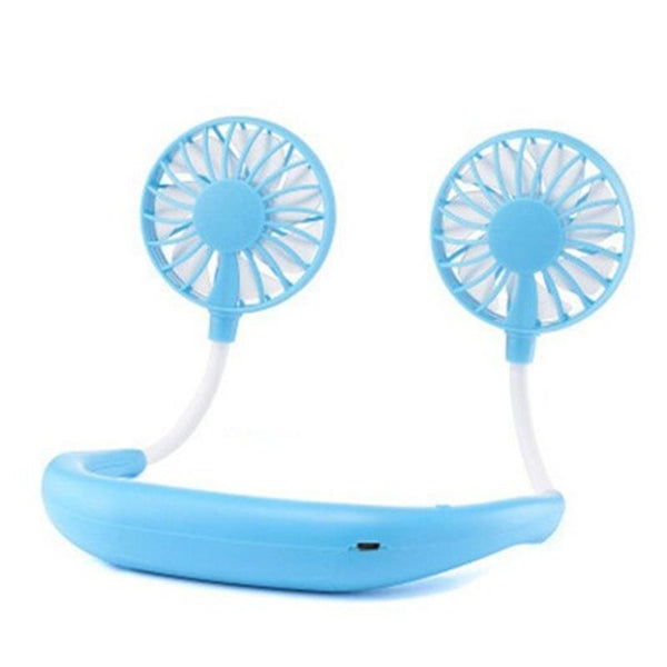 Lazy Hanging Neck Fan Upgrade Version Blue Portable Fans