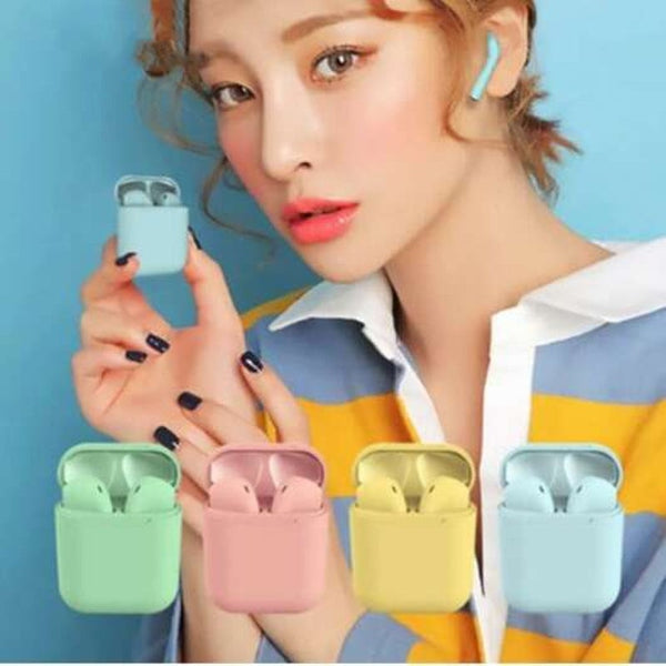 Original Macaron 12 Bluetooth Headset 5.0 Wireless Touch Pop Up Sports Earbuds