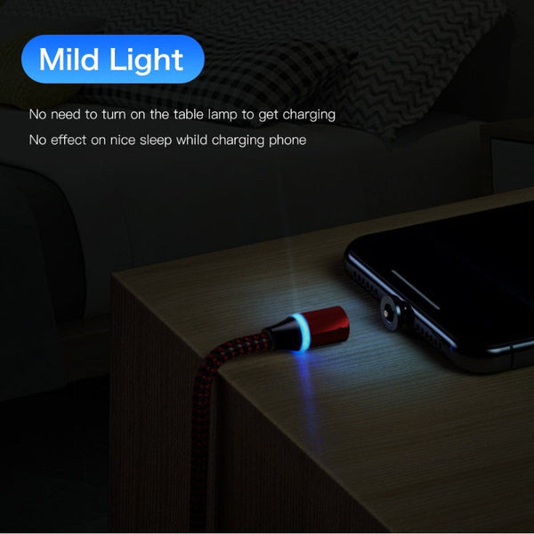 3 In 1 Fast Charging Magnetic Cable Charger For Micro Usb Type Cables & Adapters