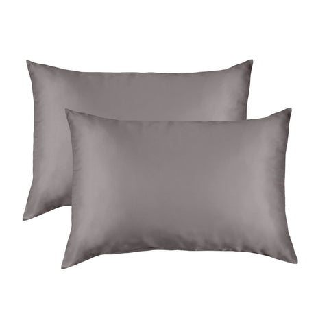 Mulberry Silk Pillow Case Twin Pack Size: 51X76cm Charcoal Pillow Cases