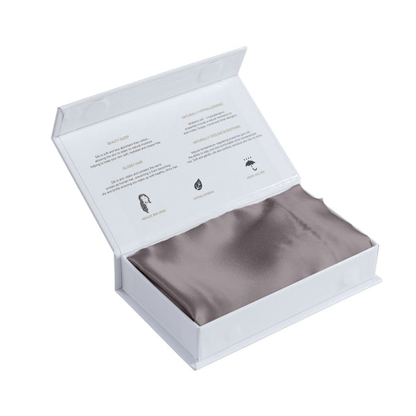 Mulberry Silk Pillow Case Twin Pack Size: 51X76cm Charcoal Pillow Cases