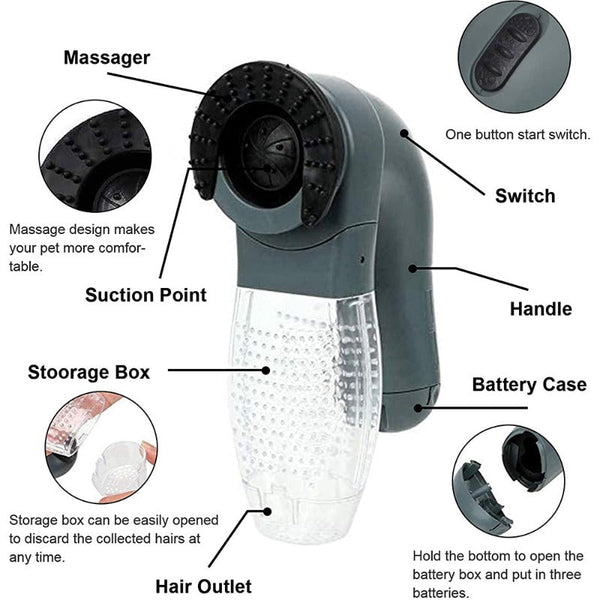 Electric Pet Dog Hair Vacuum Removing Machine Dog Grooming