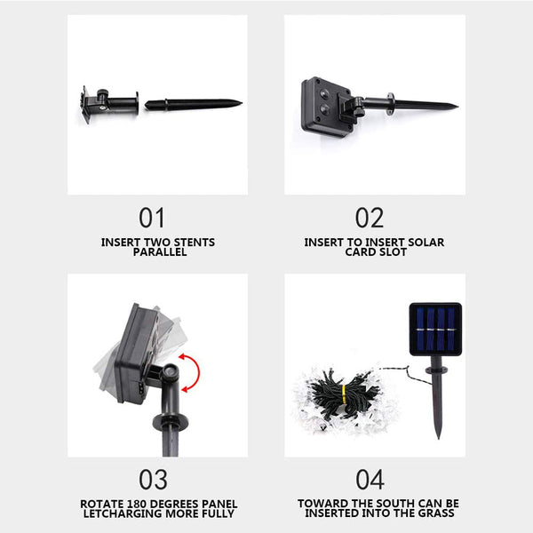 Solar Led Star Outdoor Garden Decorative String Lights