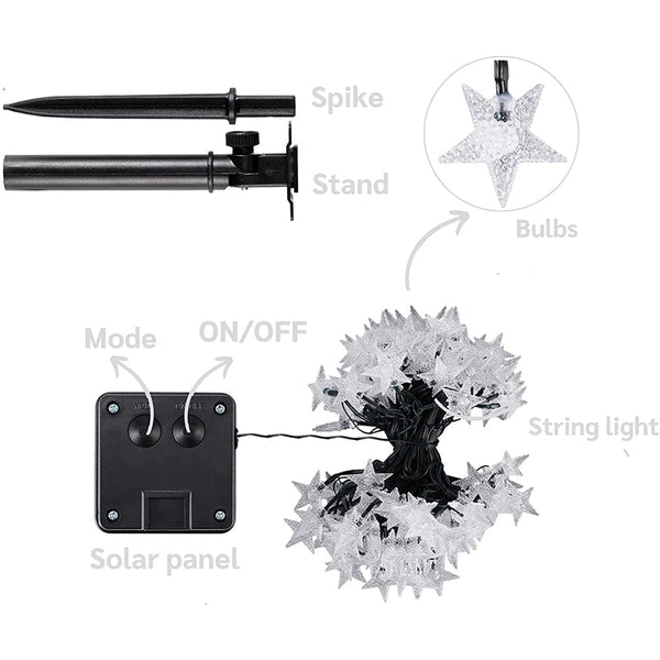 Solar Led Star Outdoor Garden Decorative String Lights