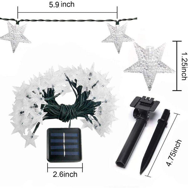 Solar Led Star Outdoor Garden Decorative String Lights