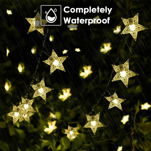 Solar Led Star Outdoor Garden Decorative String Lights