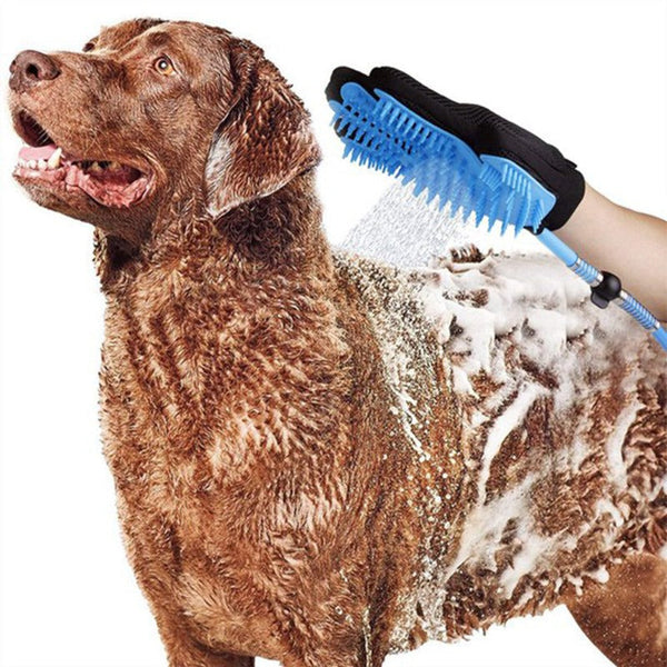 3-In-1 Pet Bathing Tool Sprayer Massage Glove Hair Remover