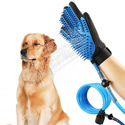 3 In 1 Pet Bathing Tool Sprayer Massage Glove Hair Remover Dog Grooming