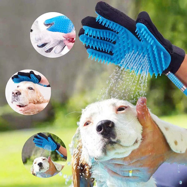 3 In 1 Pet Bathing Tool Sprayer Massage Glove Hair Remover Dog Grooming