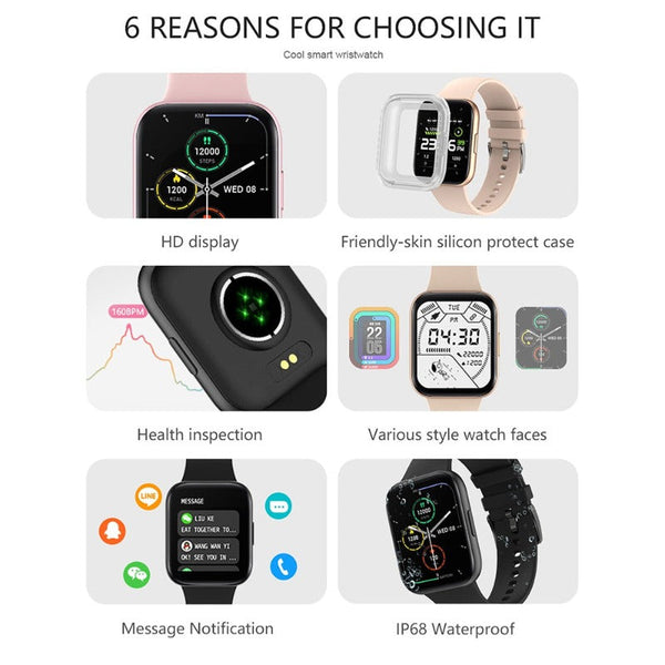 Full Touch Large Screen Fitness Activity Smart Watch