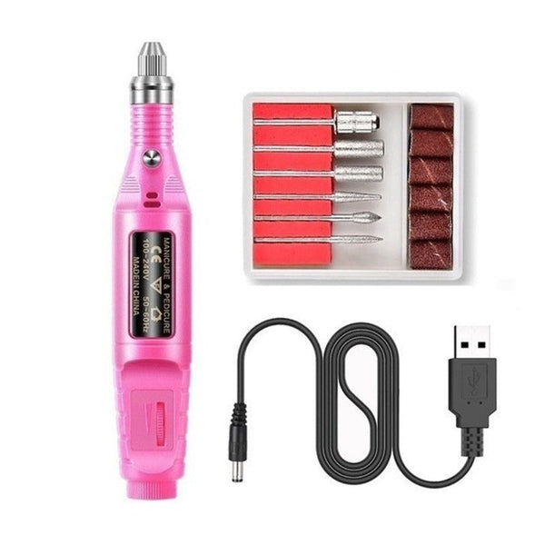 Professional Usb Powered Electric Gel Nail Manicure Pedicure Drill Set