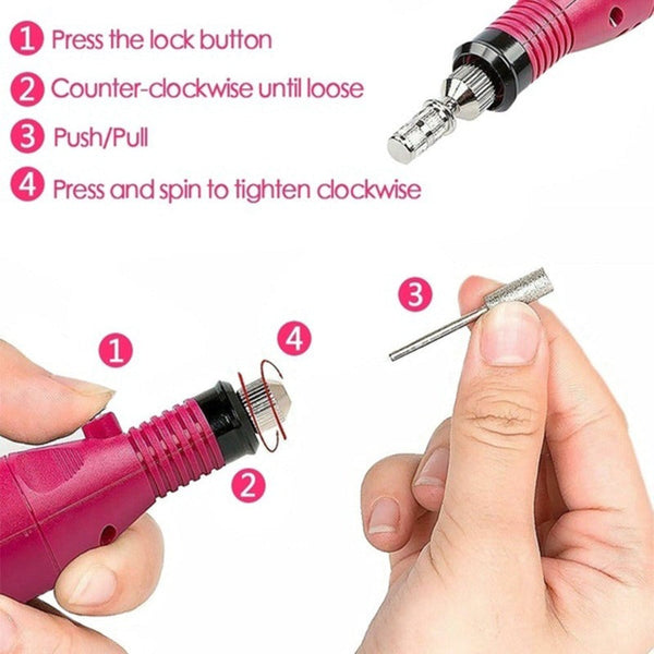 Professional Usb Powered Electric Gel Nail Manicure Pedicure Drill Set Manicure & Pedicure Tools & Kits