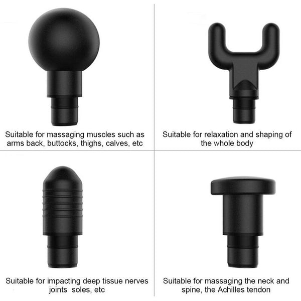 Lcd Display Deep Muscle Handheld Black Massage Gun Massagers