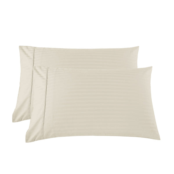 Kensington 1200Tc Cotton Sheet Set In Stripe Queen Sand Sheets