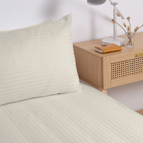 Kensington 1200Tc Cotton Sheet Set In Stripe King Sand Sheets