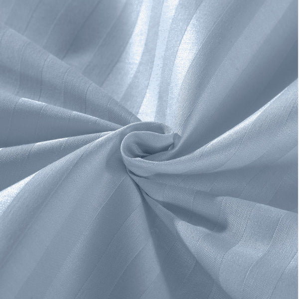 Kensington 1200Tc Cotton Sheet Set In Stripe King Chambray (Blue) Sheets