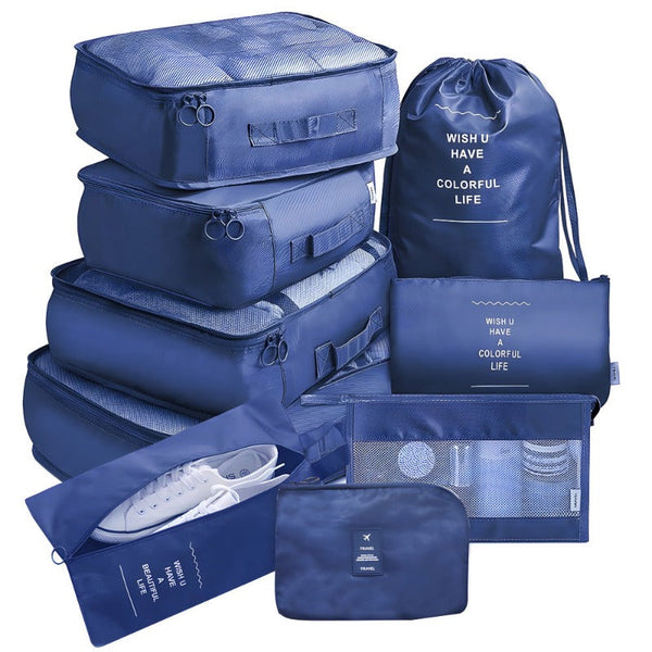 9Pcs/Set Premium Travel Organiser Storage Bags