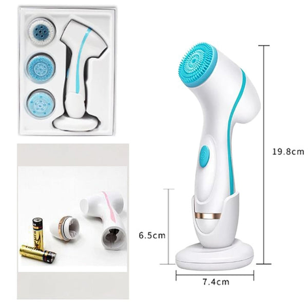 3 In 1 Waterproof Exfoliating Facial Cleansing Brush Facial Cleansing Devices