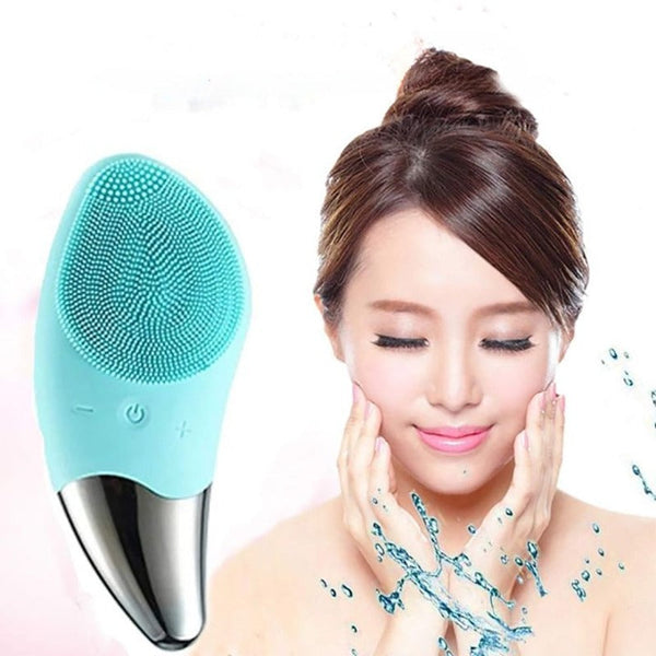 Usb Rechargeable Silicone Waterproof Facial Cleansing Brush Massager Facial Cleansing Devices