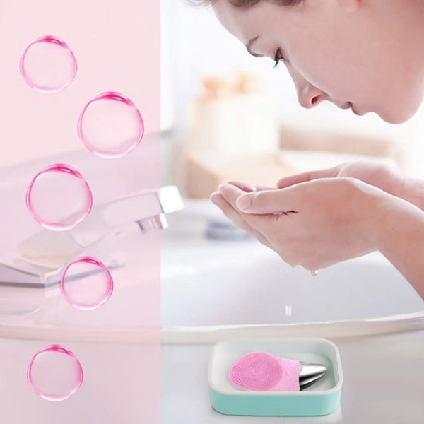 Usb Rechargeable Silicone Waterproof Facial Cleansing Brush Massager Facial Cleansing Devices