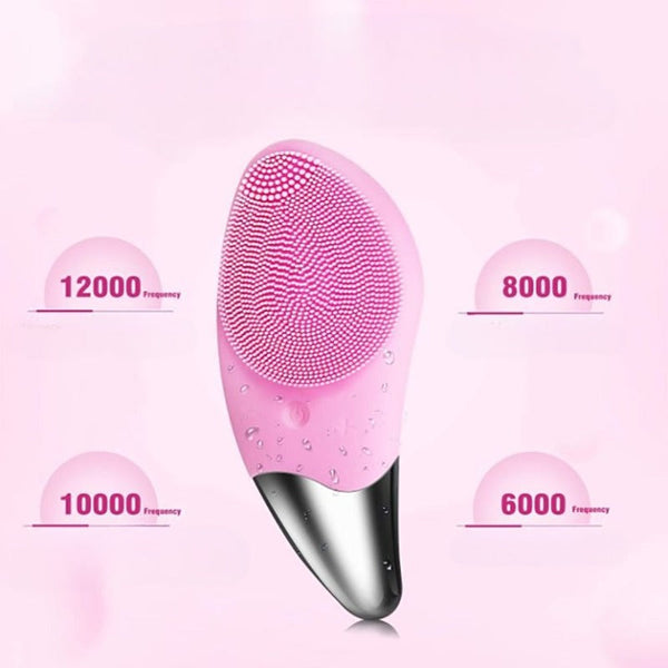 Usb Rechargeable Silicone Waterproof Facial Cleansing Brush Massager Facial Cleansing Devices