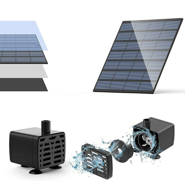 Solar Submersible Bird Bath Water Fountain Pond Pump Ponds & Fountain Pumps