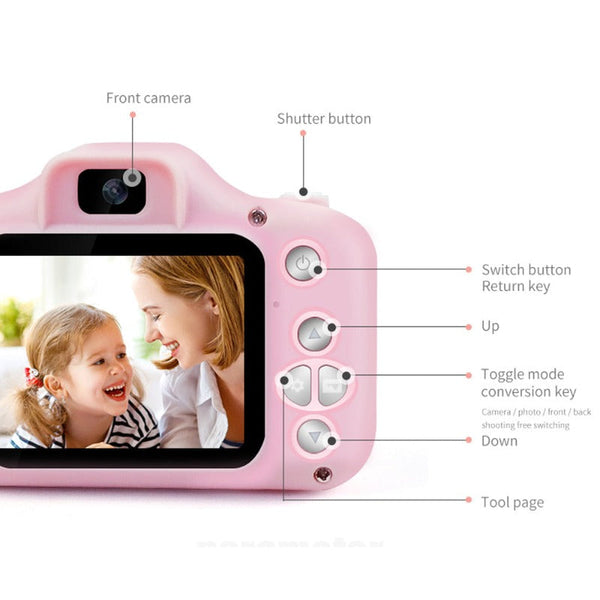 Rechargeable Kids Toy Camera Games Selfies Video