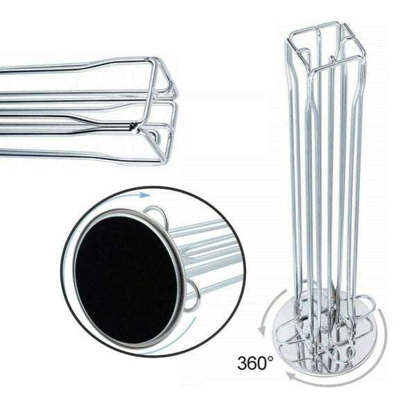 360 Rotating Tower 40 Capsules Coffee Pod Holder Stand Rack Kitchen Bench Shelves