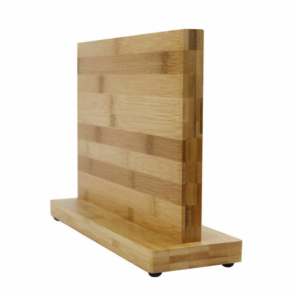 Magnetic Bamboo Kitchen Knife Rack Holder Block Cutlery Storage