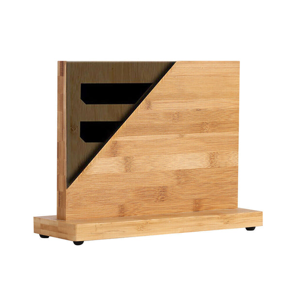 Magnetic Bamboo Kitchen Knife Rack Holder Block Cutlery Storage