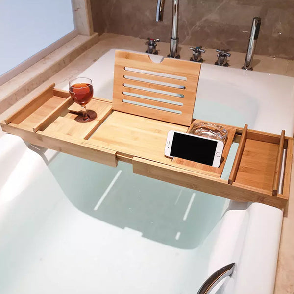 Bath Tub Tray Rack Personal Caddy Bathroom Storage Bath Caddies & Trays