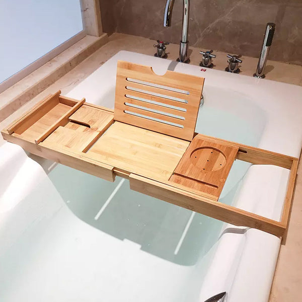 Bath Tub Tray Rack Personal Caddy Bathroom Storage Bath Caddies & Trays