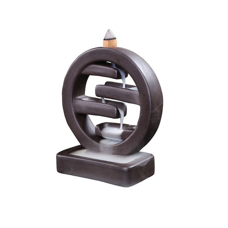 Zen Round Ceramic Backflow Waterfall Aromatherapy
