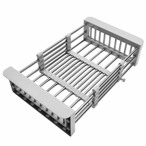 Over The Sink Stainless Steel Dish Drying Rack Kitchen Organiser Racks & Holders