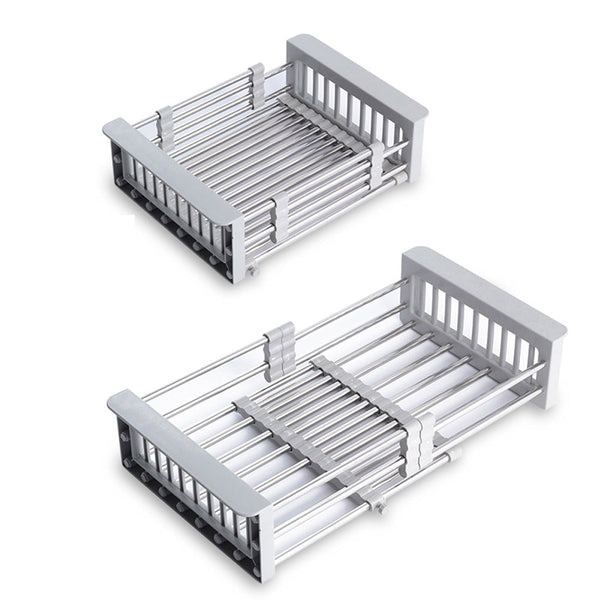 Over The Sink Stainless Steel Dish Drying Rack Kitchen Organiser Racks & Holders