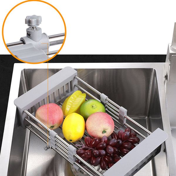 Over The Sink Stainless Steel Dish Drying Rack Kitchen Organiser Racks & Holders