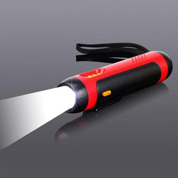 Solar Fm Radio Hand Crank Flashlight Emergency Charger Flashlights