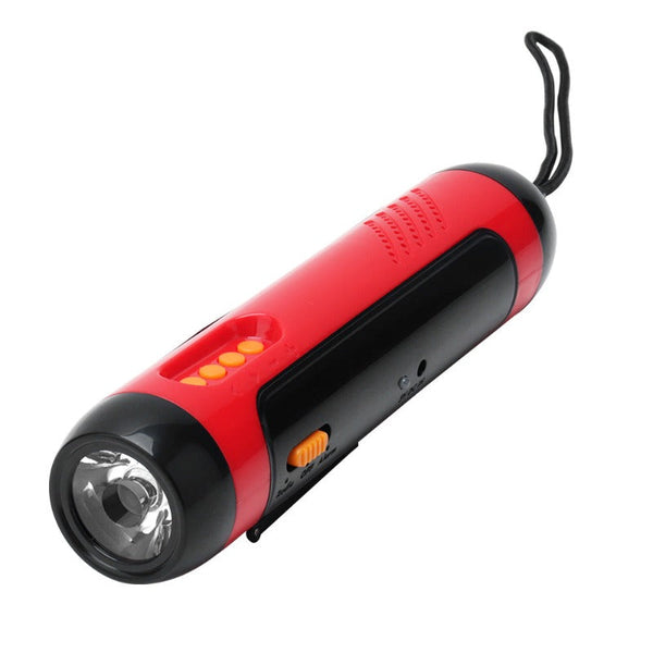 Flashlights Solar Fm Radio Hand Crank Flashlight Emergency Charger