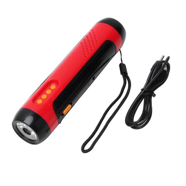 Solar Fm Radio Hand Crank Flashlight Emergency Charger Flashlights