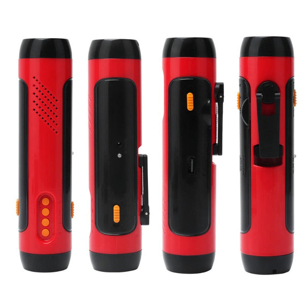 Flashlights Solar Fm Radio Hand Crank Flashlight Emergency Charger