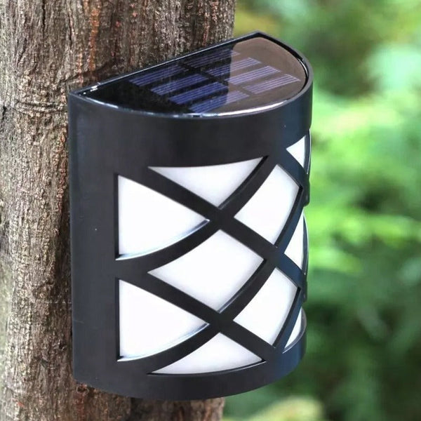 Solar Led Outdoor Wall Lights Garden Step Safety Sensor